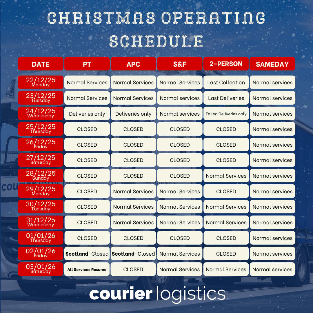 Christmas Operating Schedule 2025